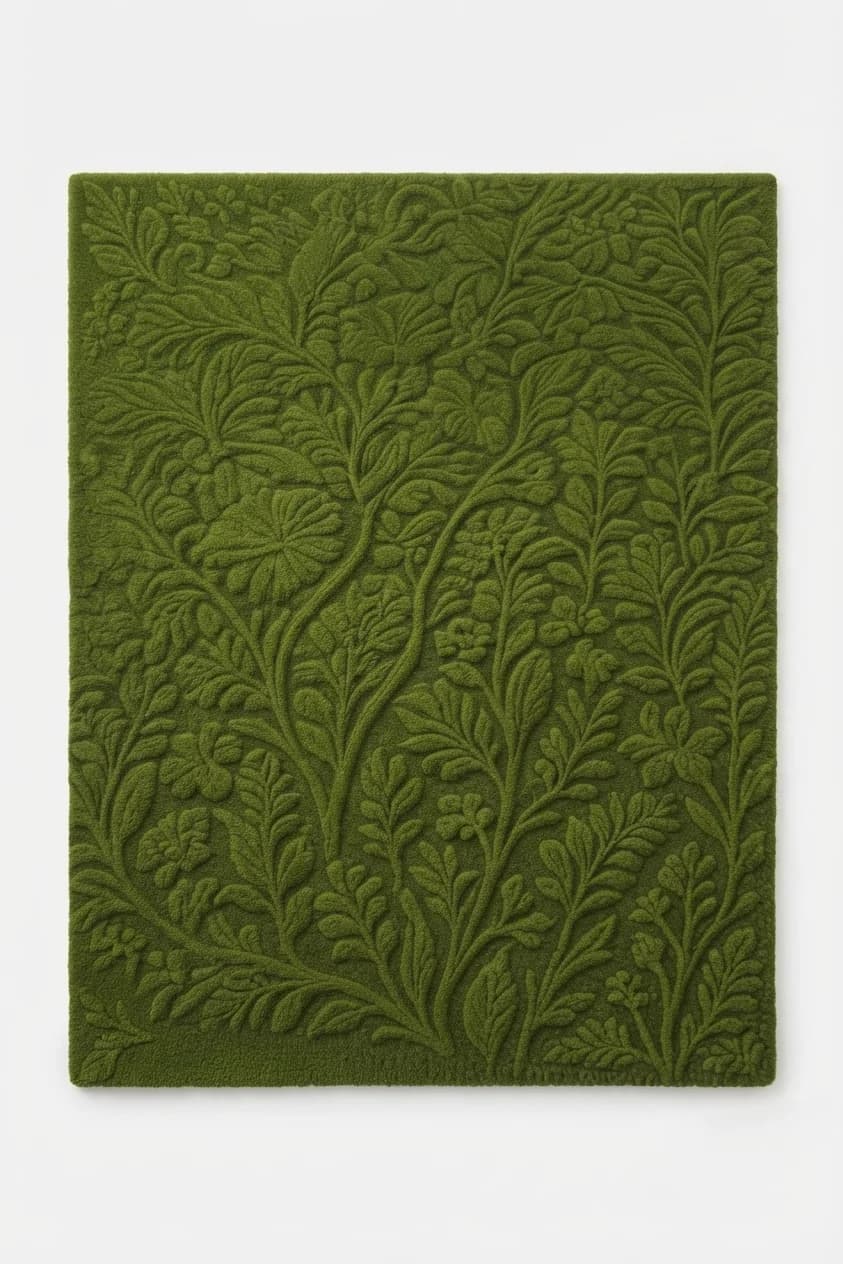 Leaf trail rug